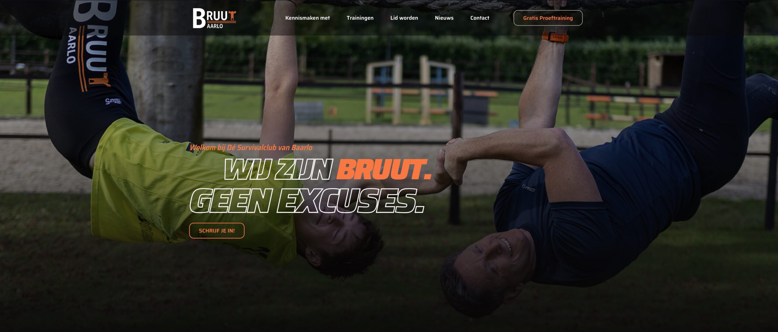 Homepage van bruutoutdoor.nl